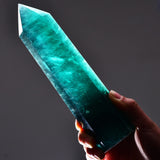 AMOYSTONE pièce unique fluorite verte, routine de bien-être et pleine conscience.