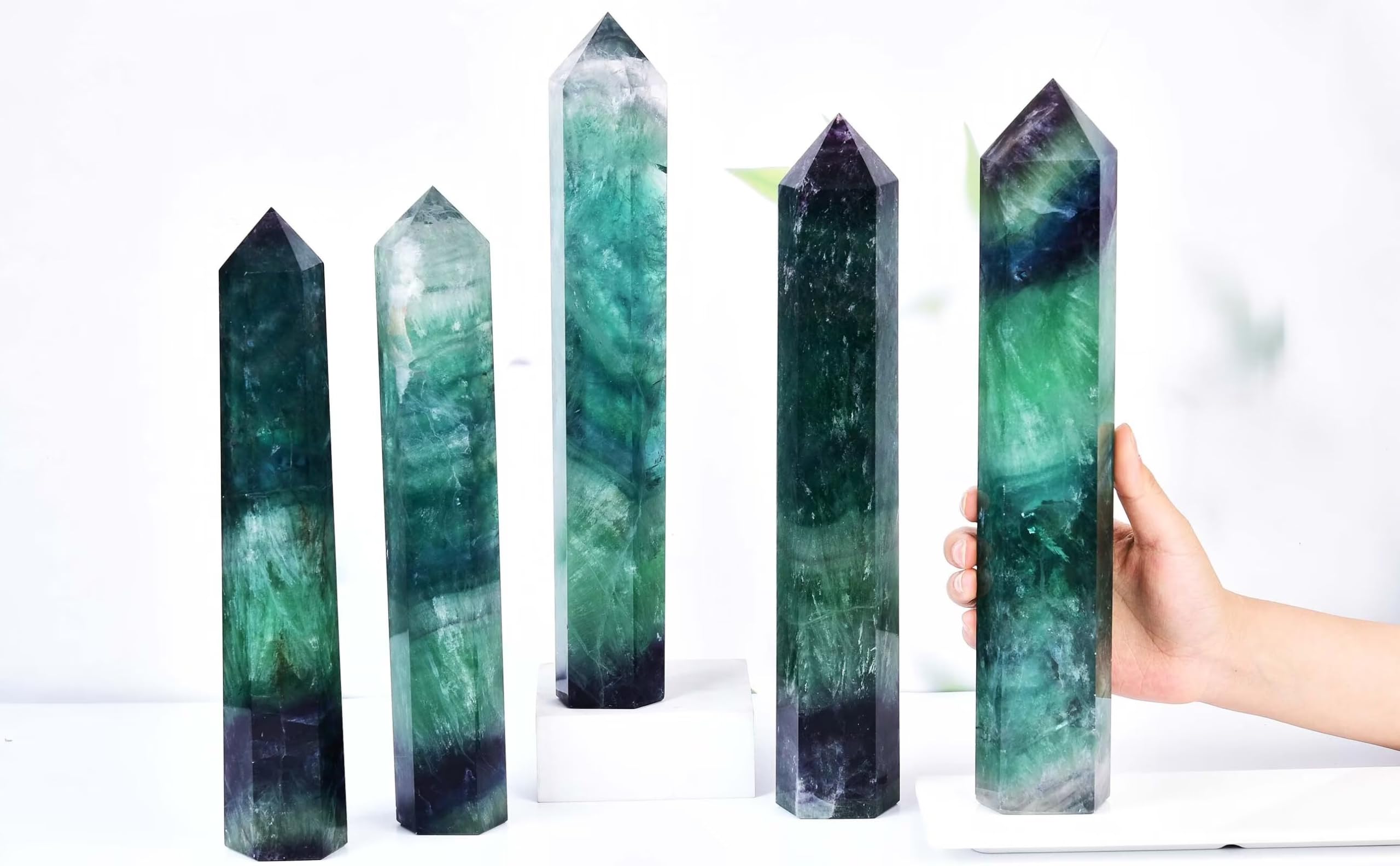 AMOYSTONE cadeau cristal fluorite, idéal pour offrir une décoration zen