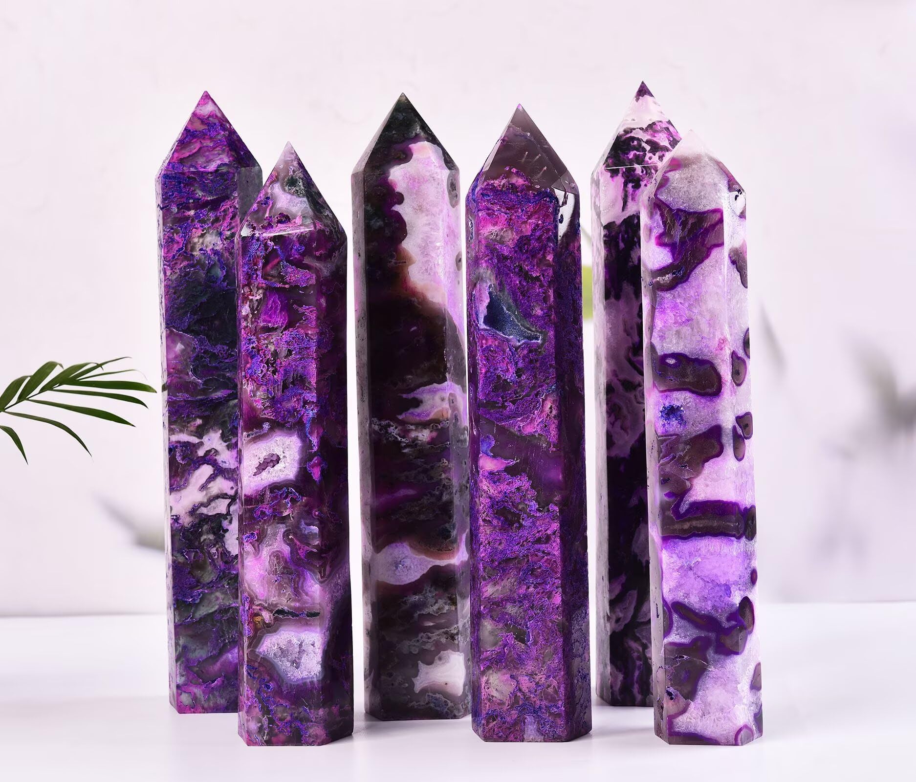 AMOYSTONE cadeau cristal agate mousse, idéal pour les amateurs et collectionneurs.