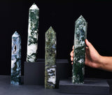 AMOYSTONE Cadeau cristal Moss Agate pour amateurs de pierres