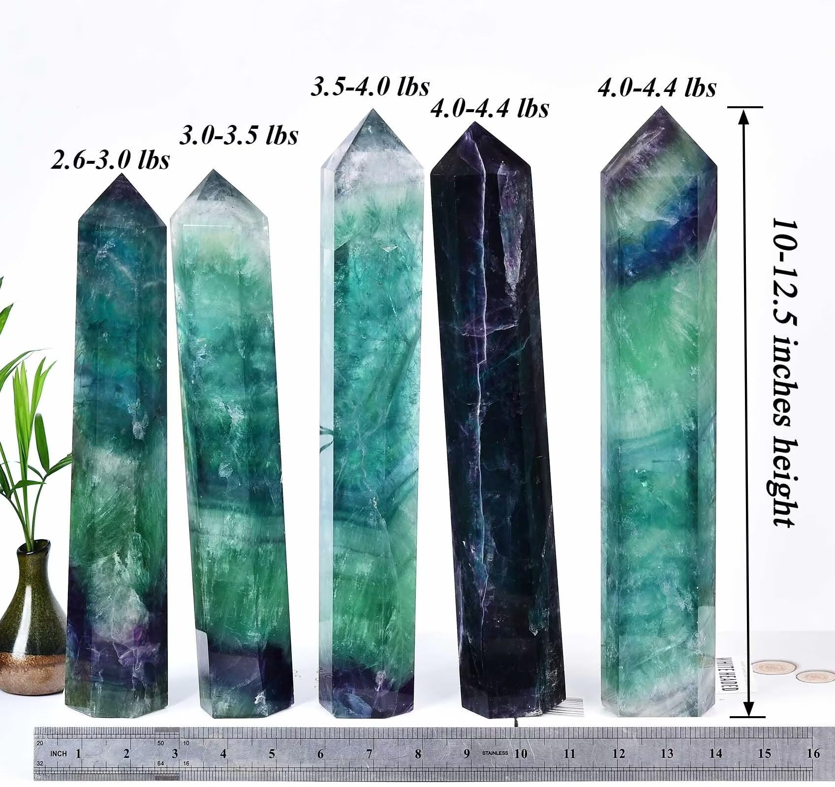 AMOYSTONE décoration cristal fluorite vert et violet pour une ambiance apaisante