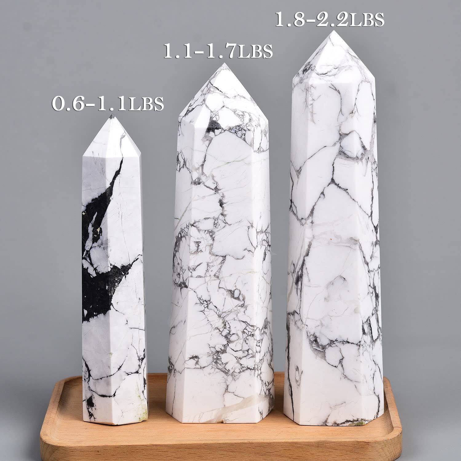 AMOYSTONE cristal Howlite décoratif pour ambiance zen et détente.