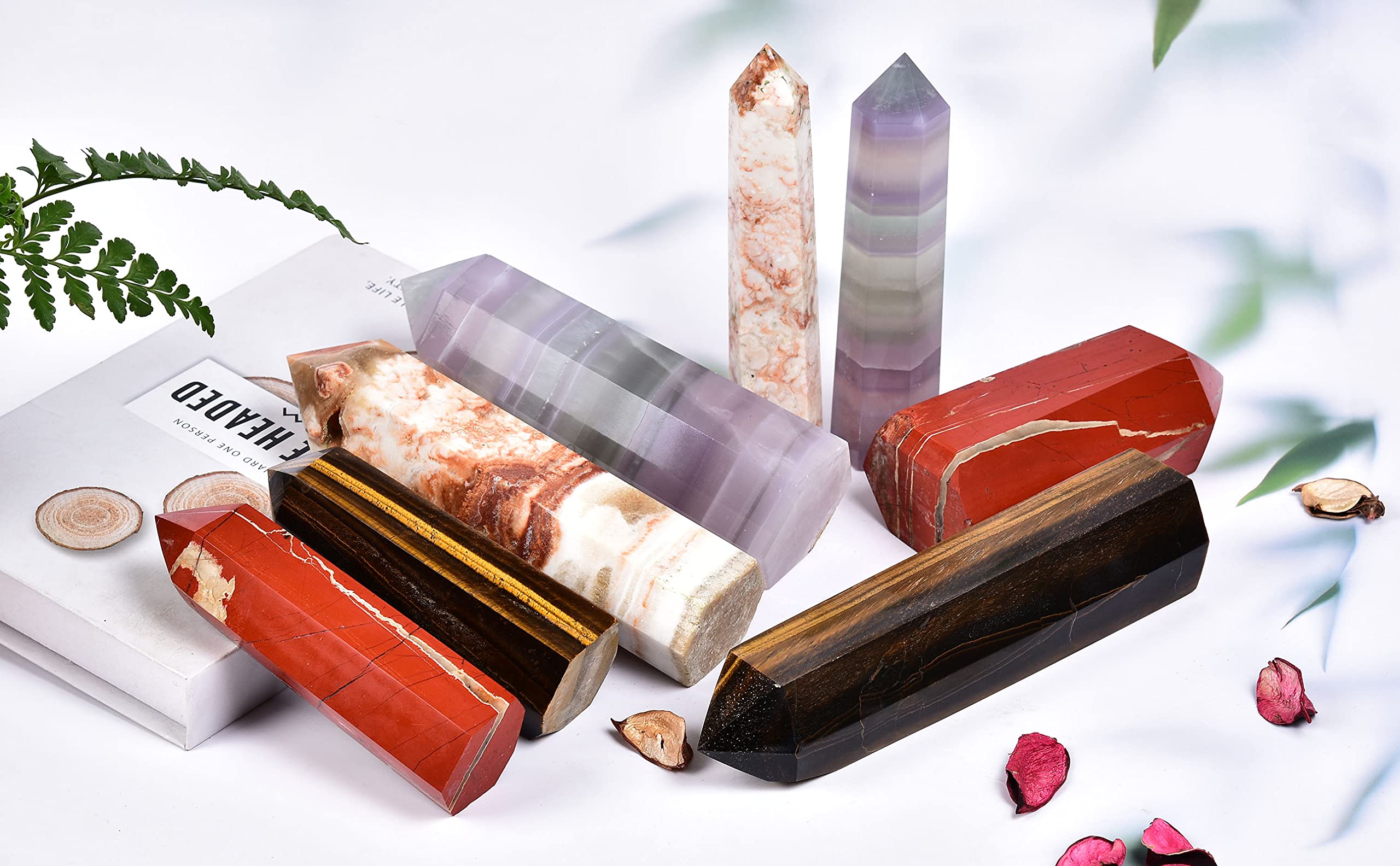AMOYSTONE jaspe rouge obélisque, support d'équilibre émotionnel et bien-être quotidien