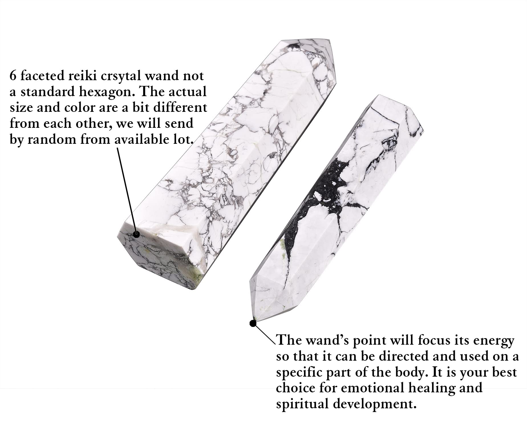AMOYSTONE Howlite blanc: lumière apaisante pour méditation et concentration.