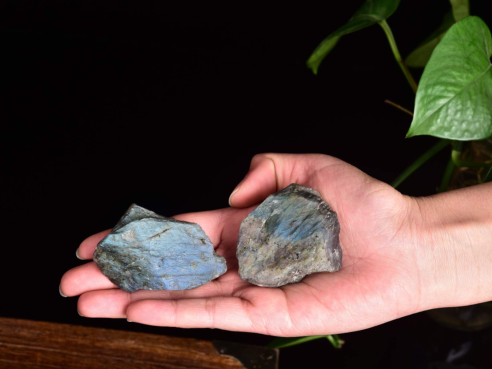 AMOYSTONE Labradorite déco maison : pierre naturelle pour ambiance calme