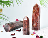 AMOYSTONE méditation-quartz-hématoïde: support visuel pour une séance paisible.