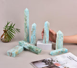 AMOYSTONE obélisque d'hémimorphite – entretien délicat pour conserver l’éclat naturel