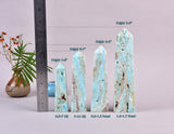 AMOYSTONE obélisque d'hémimorphite – pièce de collection lumineuse et rare