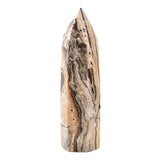 AMOYSTONE obélisque hexagonal avec pointe, idéal pour méditation et harmonie émotionnelle.
