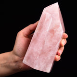 AMOYSTONE pointe quartz rose zen; énergie focalisée pour la relaxation.