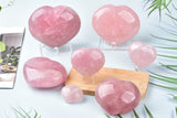 AMOYSTONE Quartz rose cœur, rituel paisible et concentration possible.