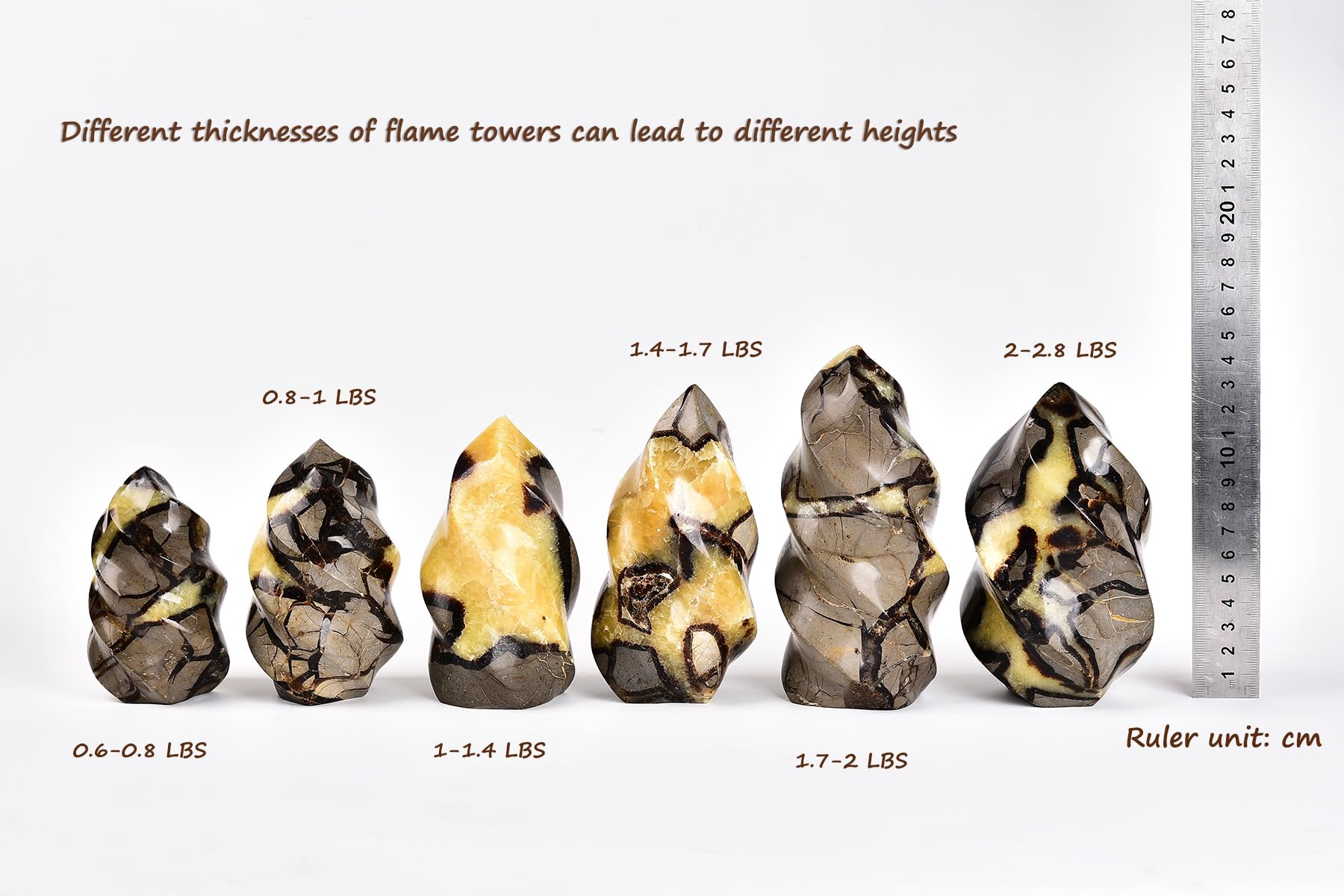 AMOYSTONE Septarian Flamme Tour – aide potentielle à l'harmonisation des chakras lors des séances