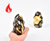 AMOYSTONE Septarian Flamme Tour – décoration de table zen pour ambiance apaisante