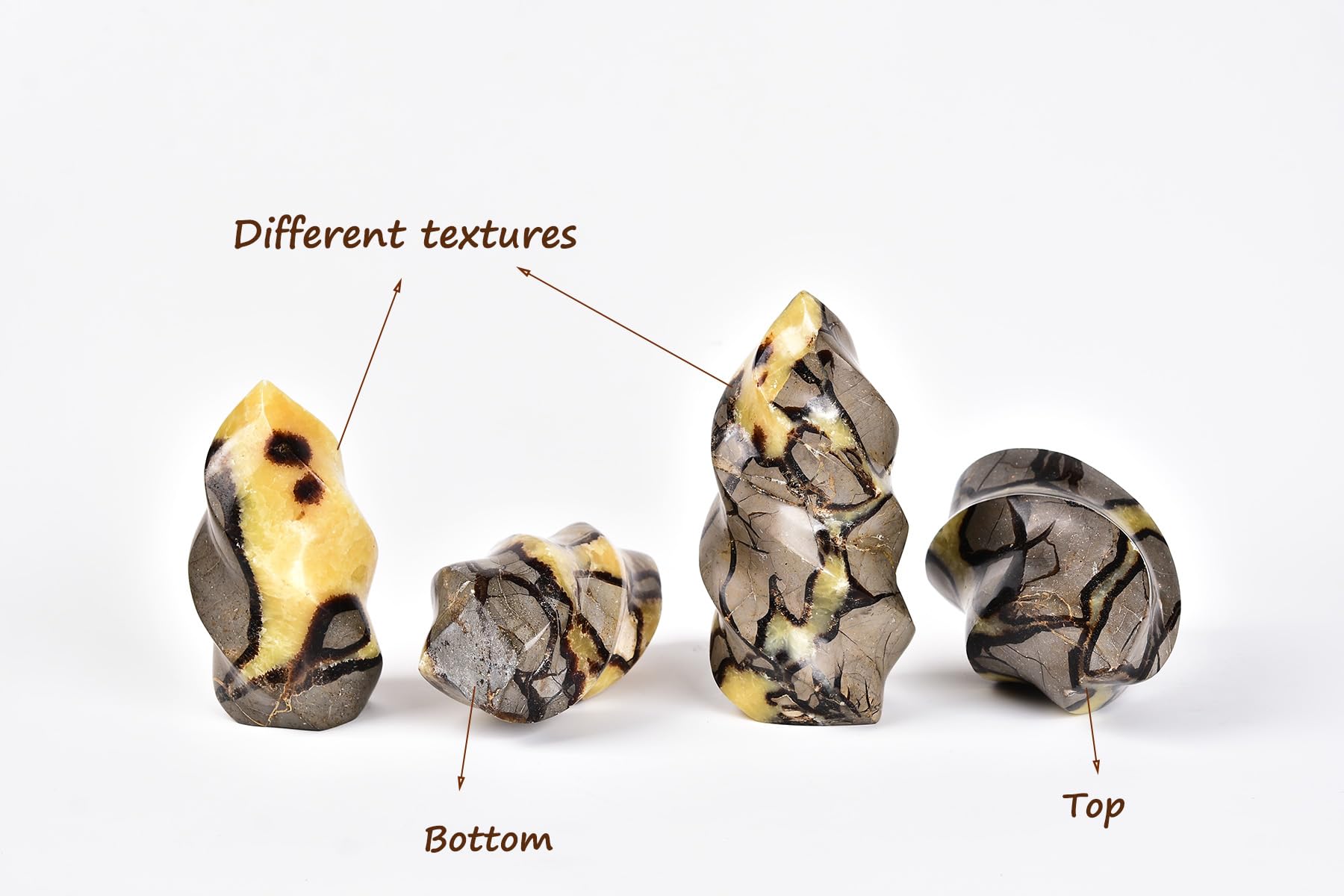 AMOYSTONE Septarian Flamme Tour – cadeau parfait pour amateurs de cristaux et bien-être
