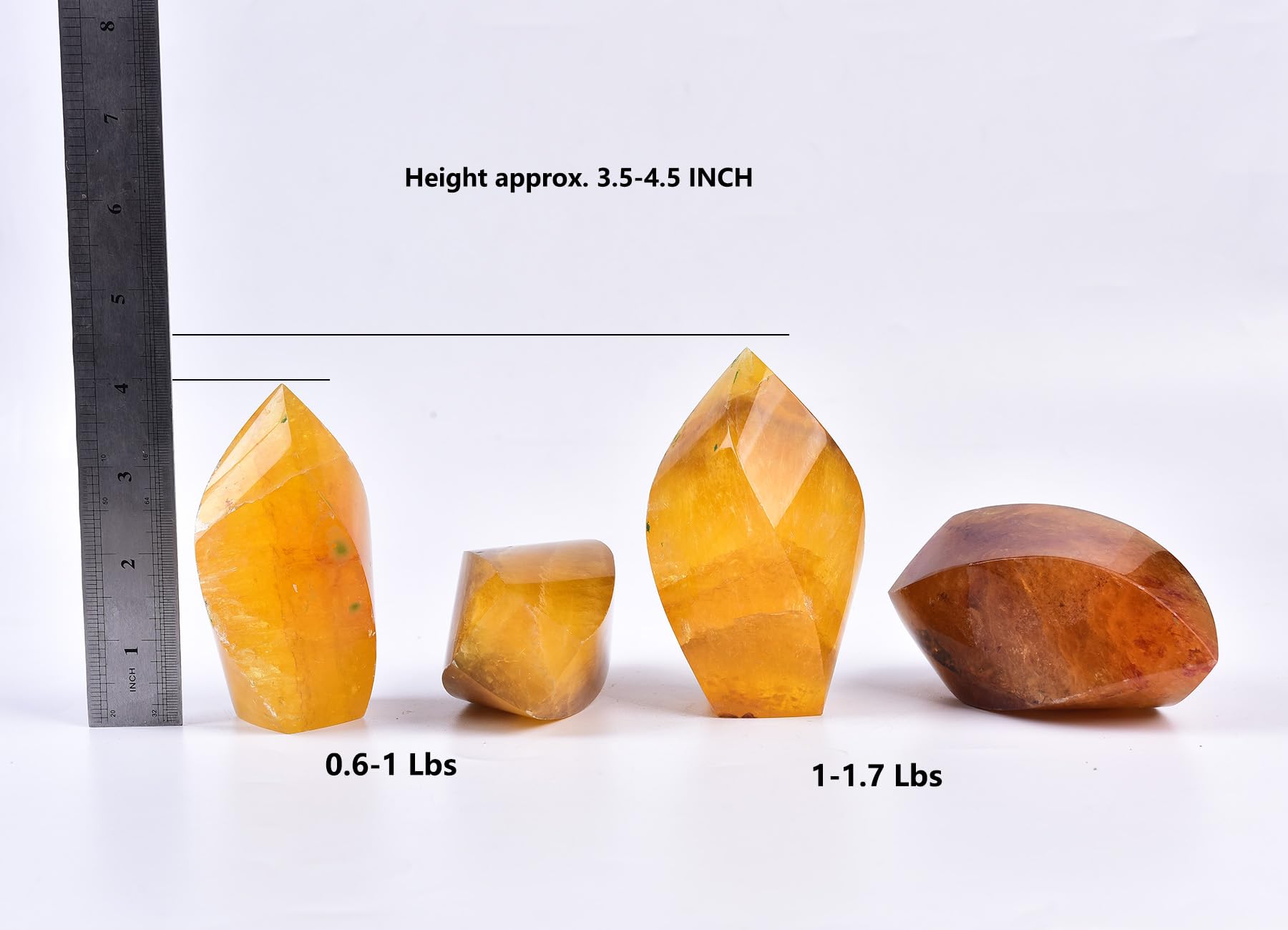 AMOYSTONE fluorite orange pointe spirale favorise les rituels apaisants et la concentration.
