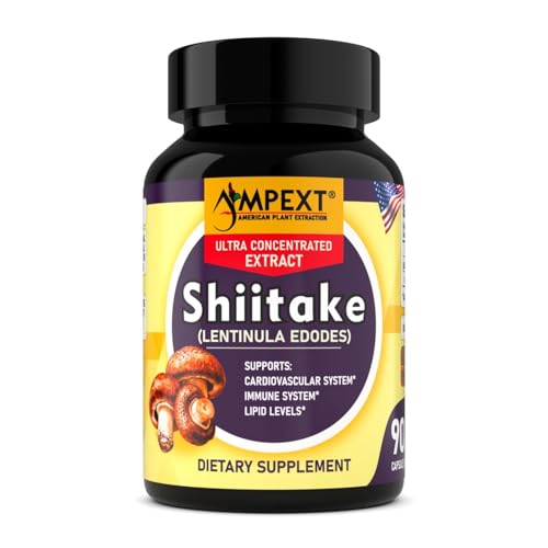 AMPEXT Shiitake Extrait - capsules dans leur boîte, pratique pour une prise quotidienne.