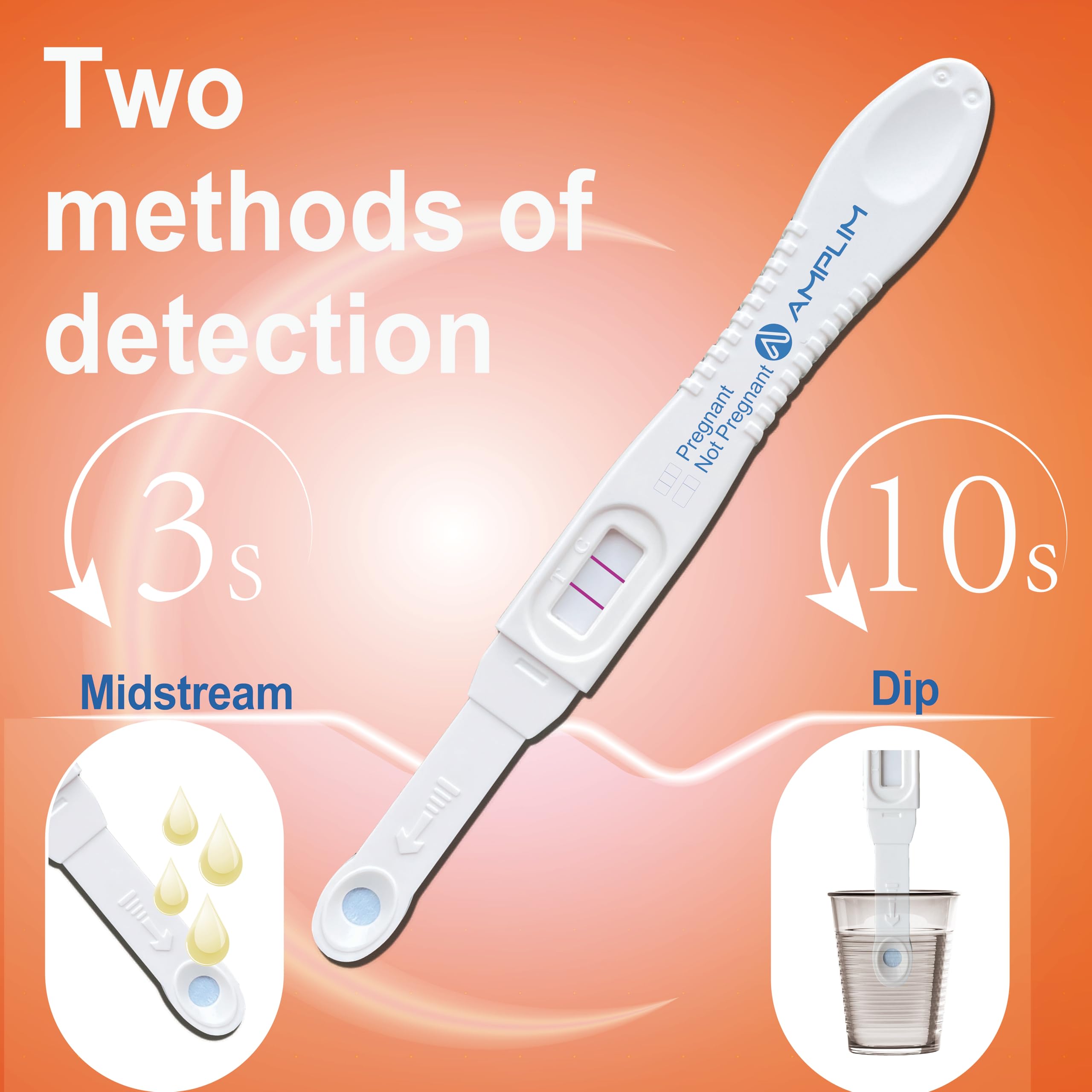 Amplim haute sensibilité 10 mIU/mL pour une détection précoce.