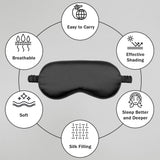 Masque Amrules en soie idéal pour maison et voyage, confort en déplacement.