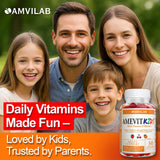 AMVILAB Amevit Kids Gummies – enfant dégustant une gommette, routine simplifiée