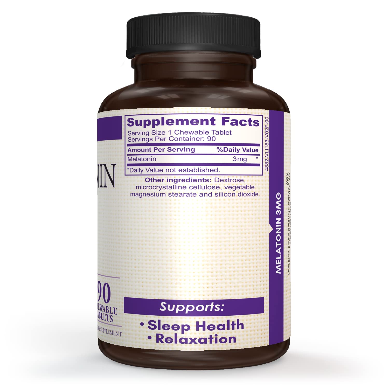 AMVILAB Mélatonine 3mg – format pratique pour voyage et routine du soir.