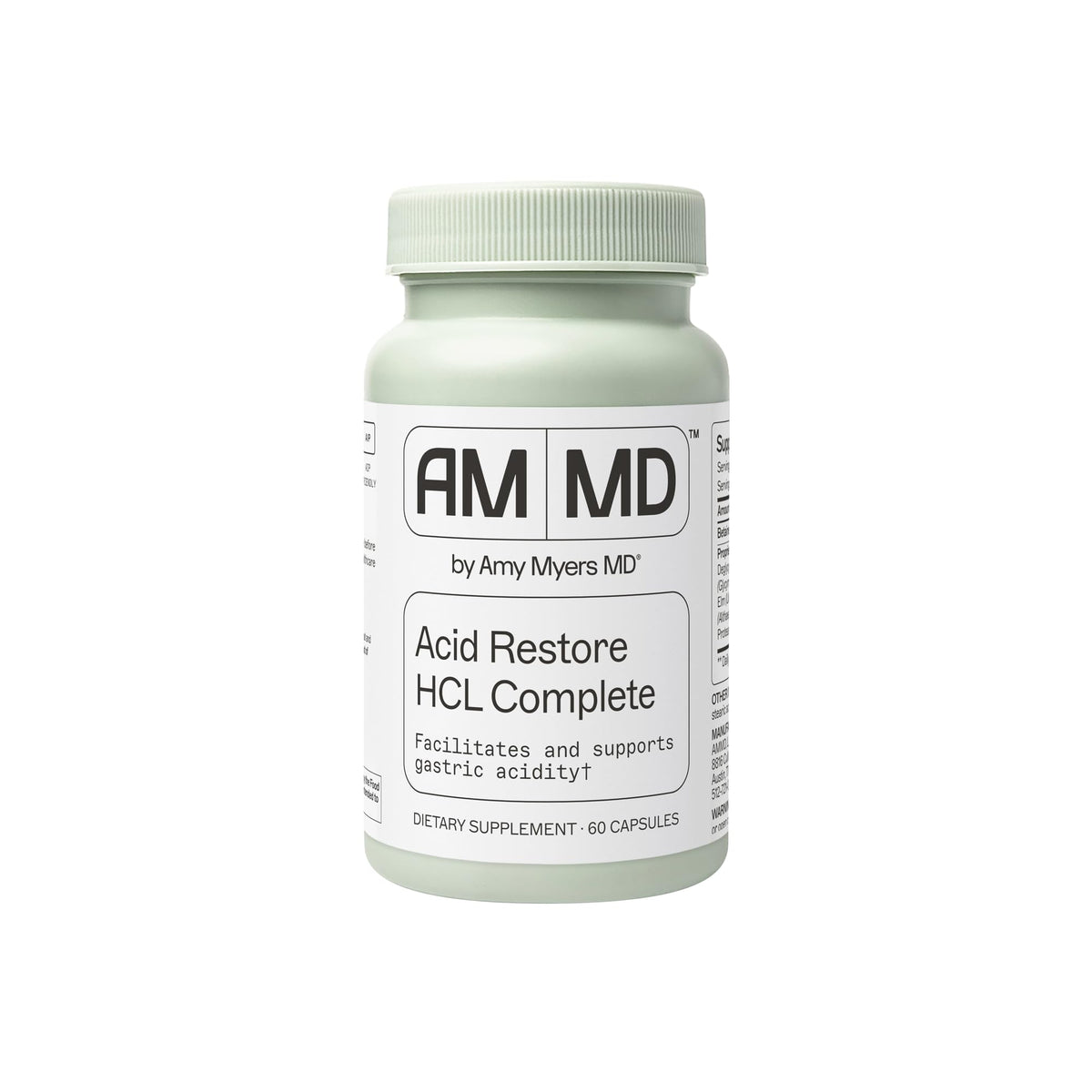 Amy Myers MD Acid Restore – bouteille montrant les capsules, soutien digestion potentiel après repas