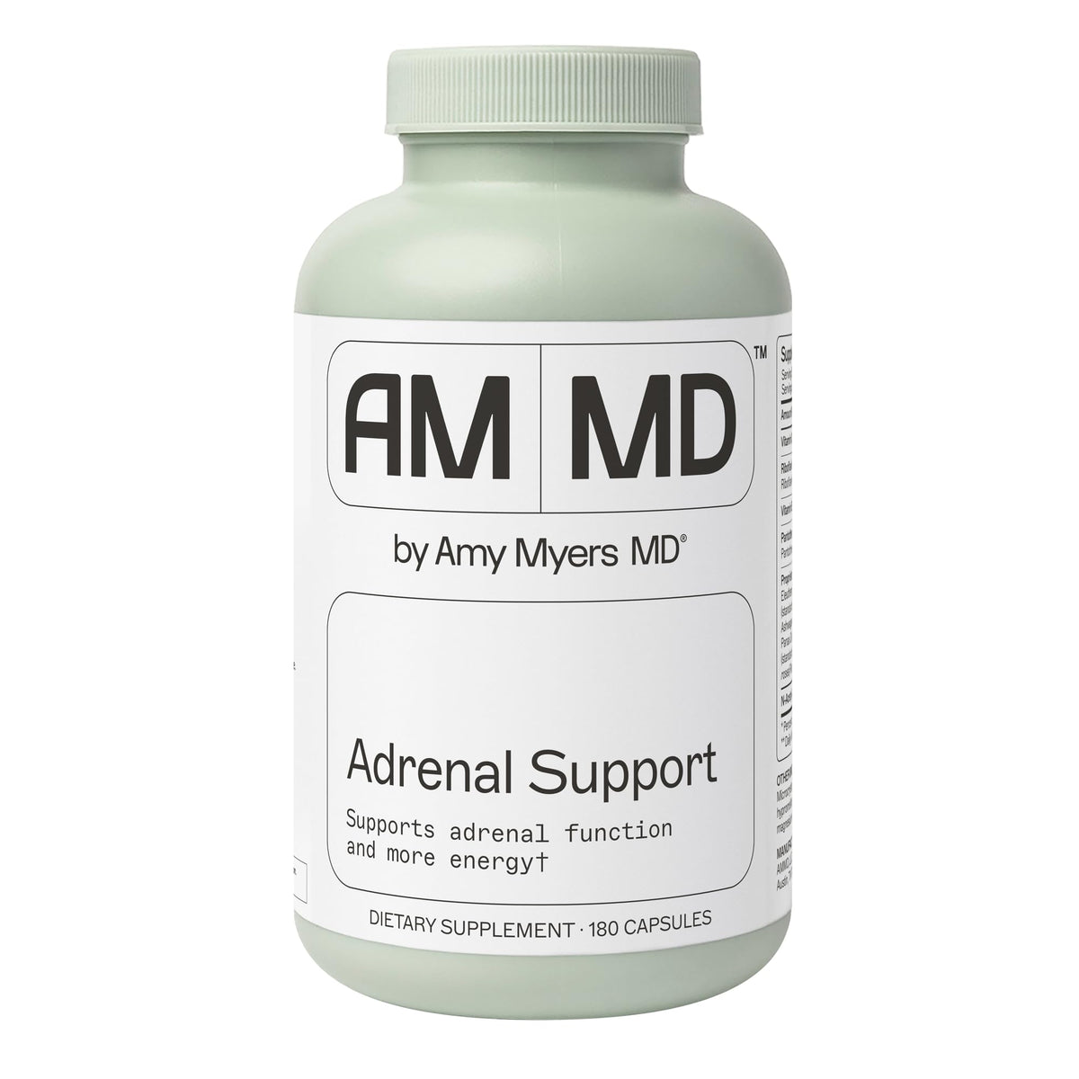 Amy Myers MD Adrenal Support – Bouteille du complément pour un usage quotidien et pratique.