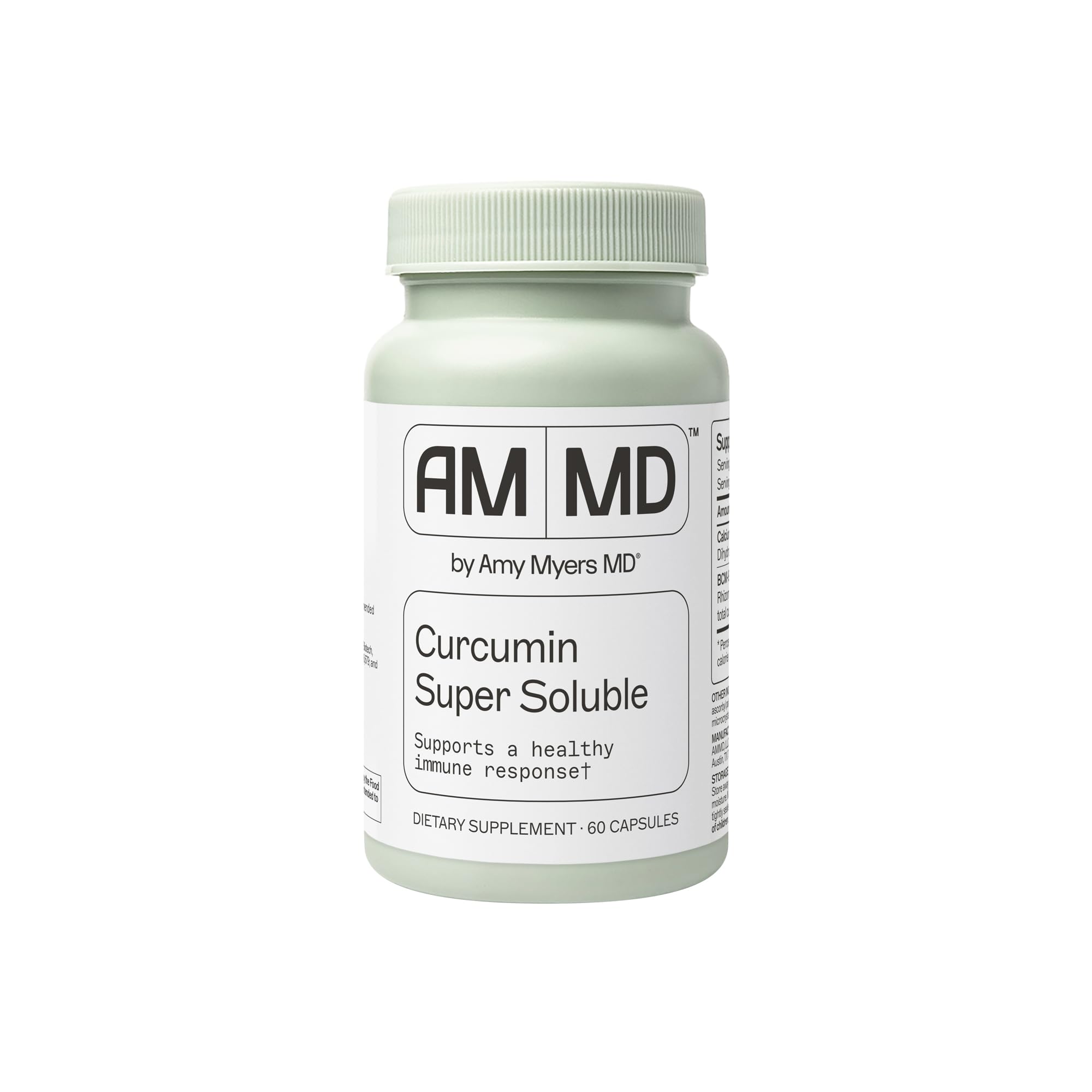 Amy Myers MD Curcumin Super Soluble : bouteille montrant une biodisponibilité élevée.
