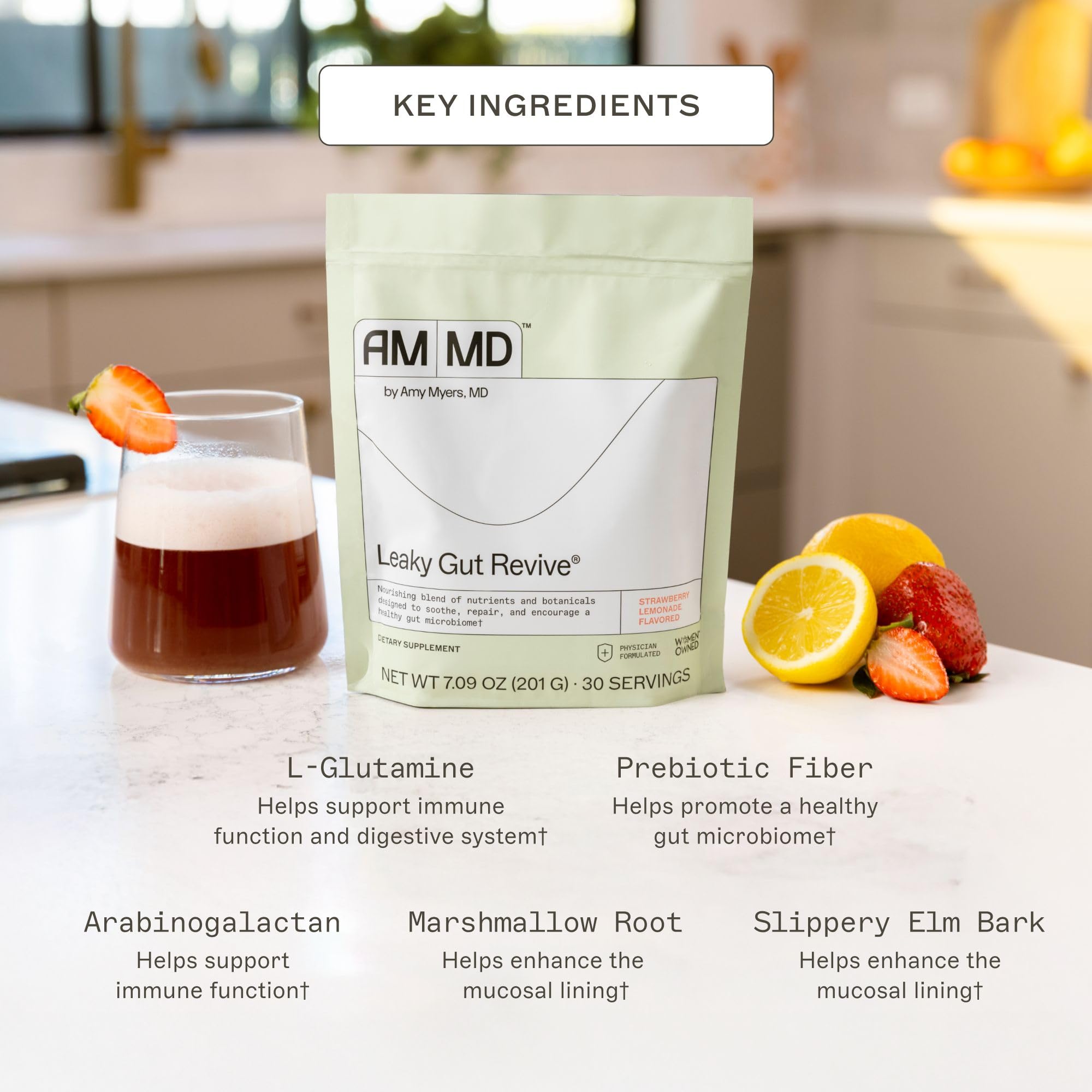 Pot de 30 portions Leaky Gut Revive, format pratique pour le quotidien