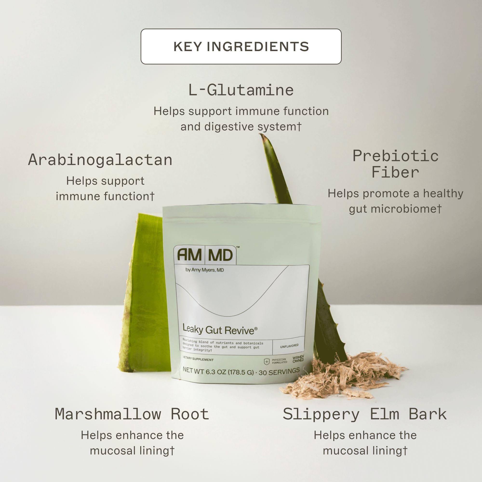 Amy Myers MD Leaky Gut Revive: fibre prébiotique soutenant le microbiote intestinal