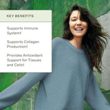 Amy Myers MD Liposomal Vitamin C, doseur pipette pratique pour une prise quotidienne simple.