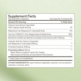 Étiquette Microb-Clear: informations claires sur le soutien digestif possible sans allergènes.