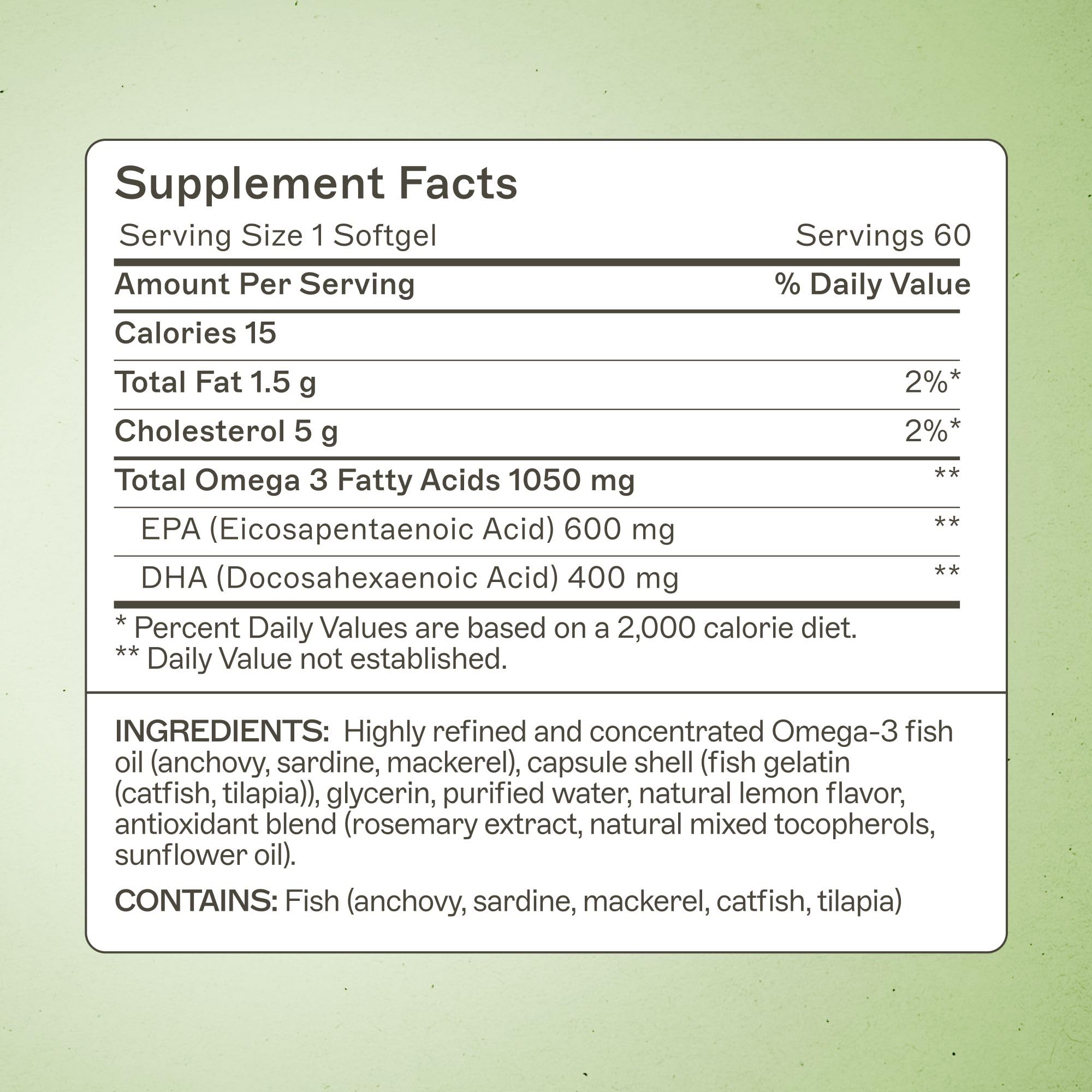 Amy Myers MD oméga-3, capsules EPA/DHA issues de poissons froids, usage quotidien recommandé.