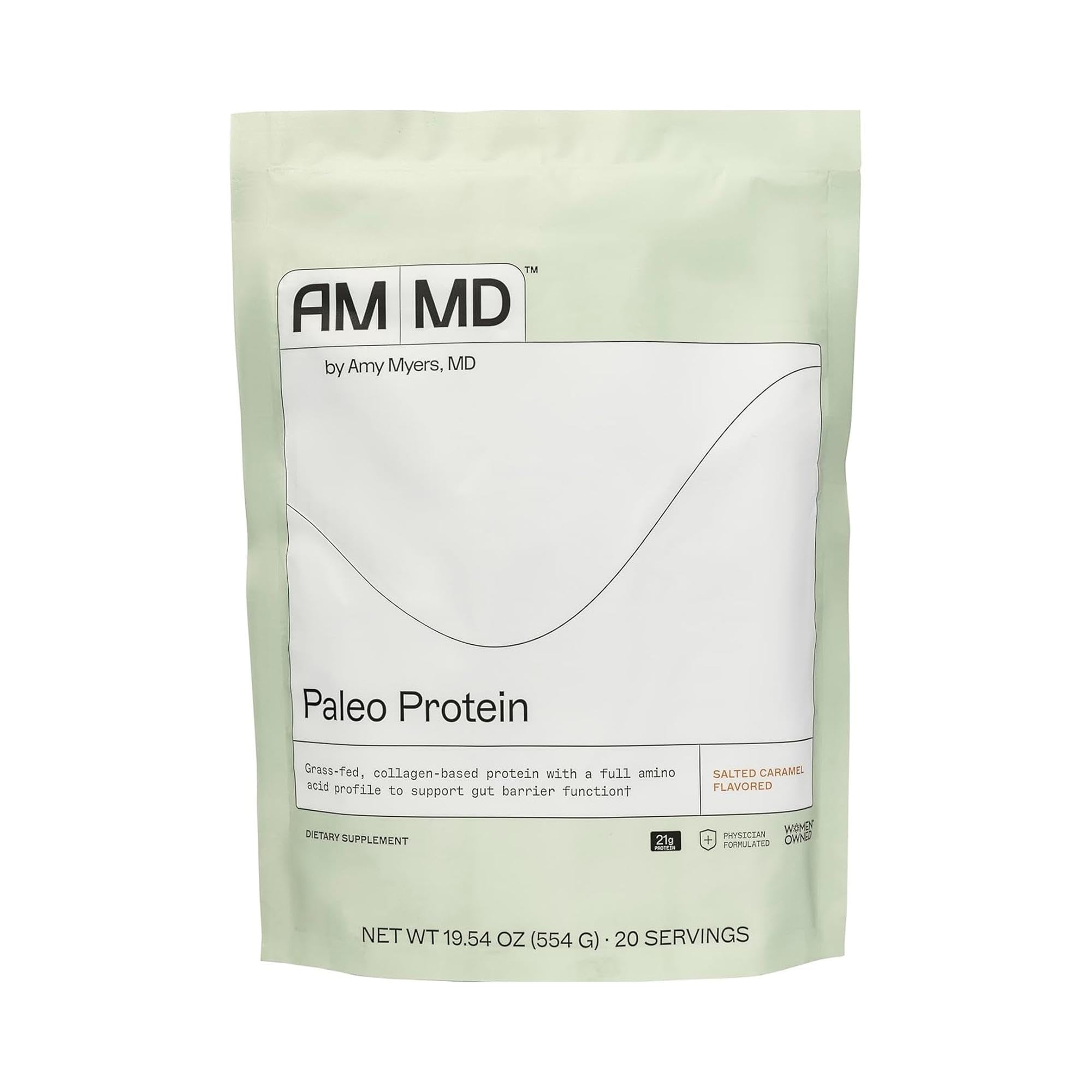 Pot Amy Myers MD Paleo Protéine Salted Caramel prêt à l'emploi.