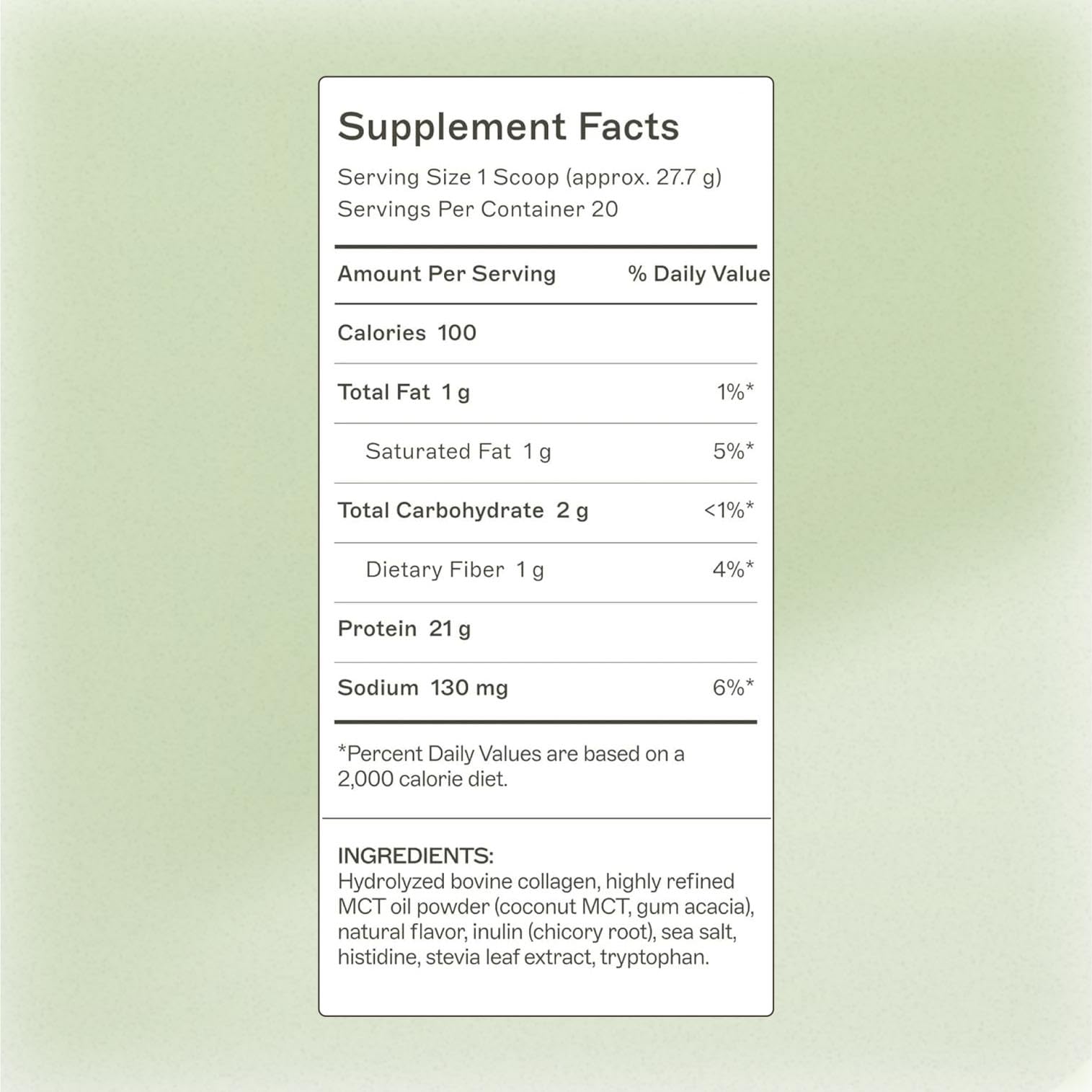Scoop inclus pour dosages faciles et constants.