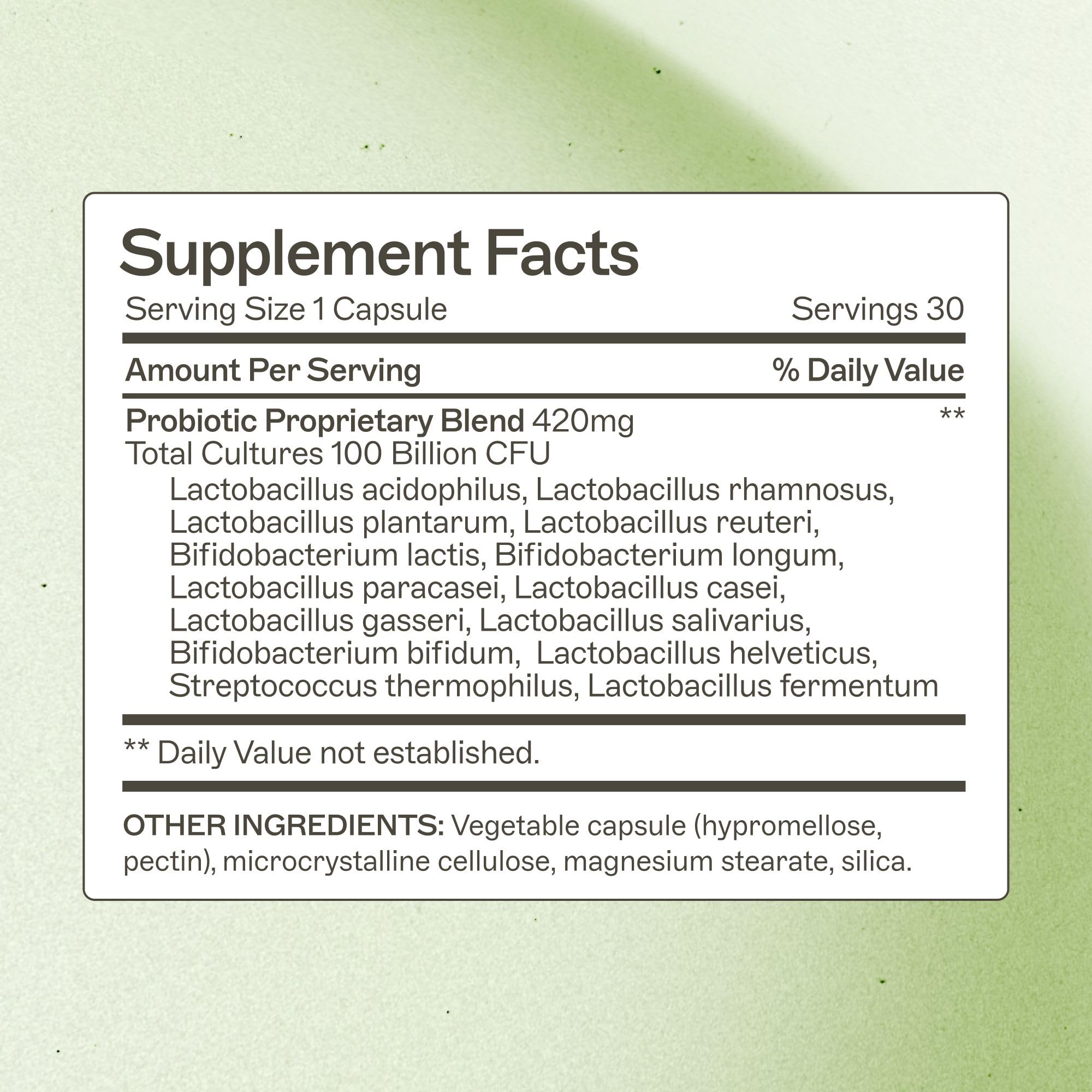 Amy Myers MD Probiotic 100 Milliards – capsules, utilisation quotidienne avant repas.