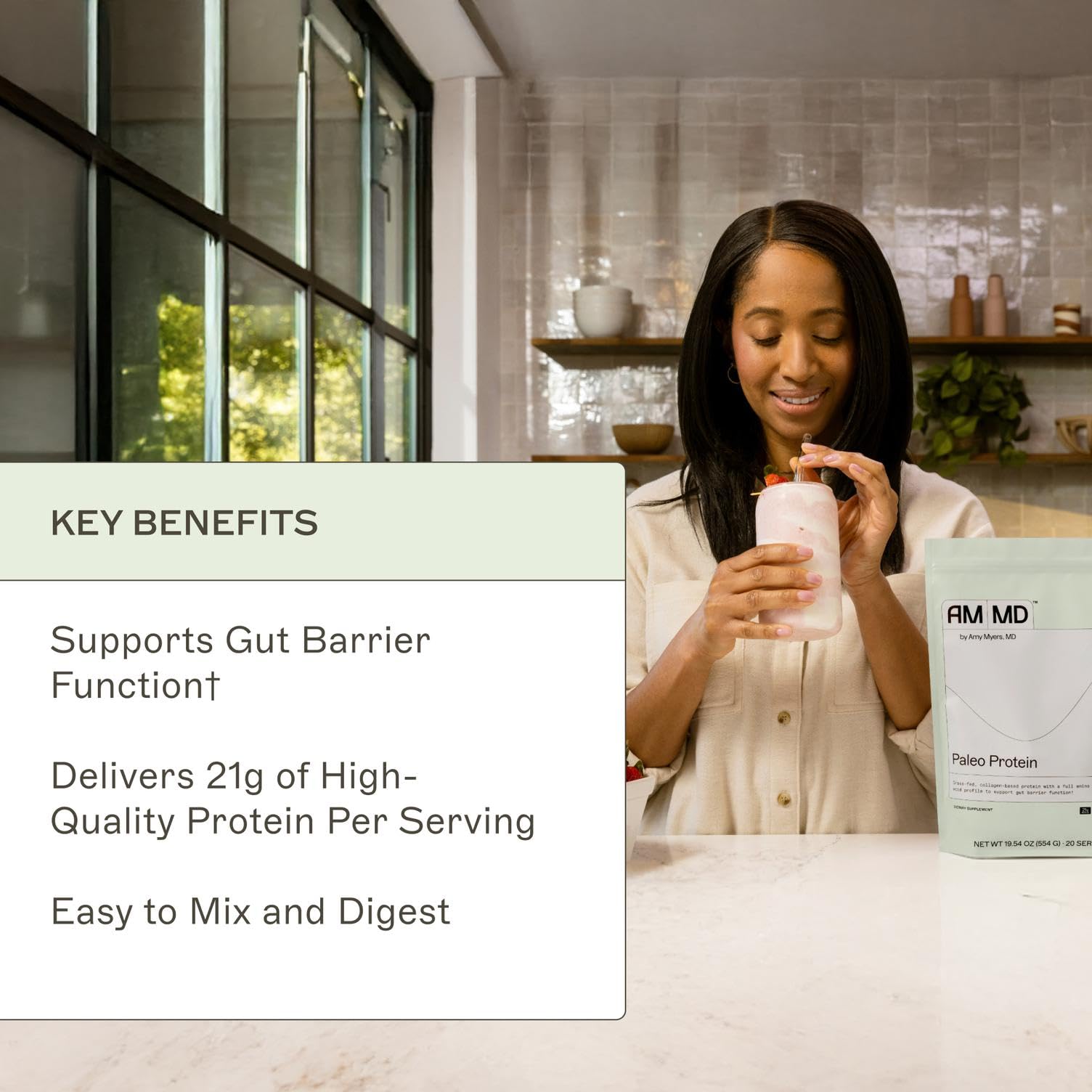 Amy Myers MD Protéine Paleo 21 g: soutien nutritionnel quotidien.