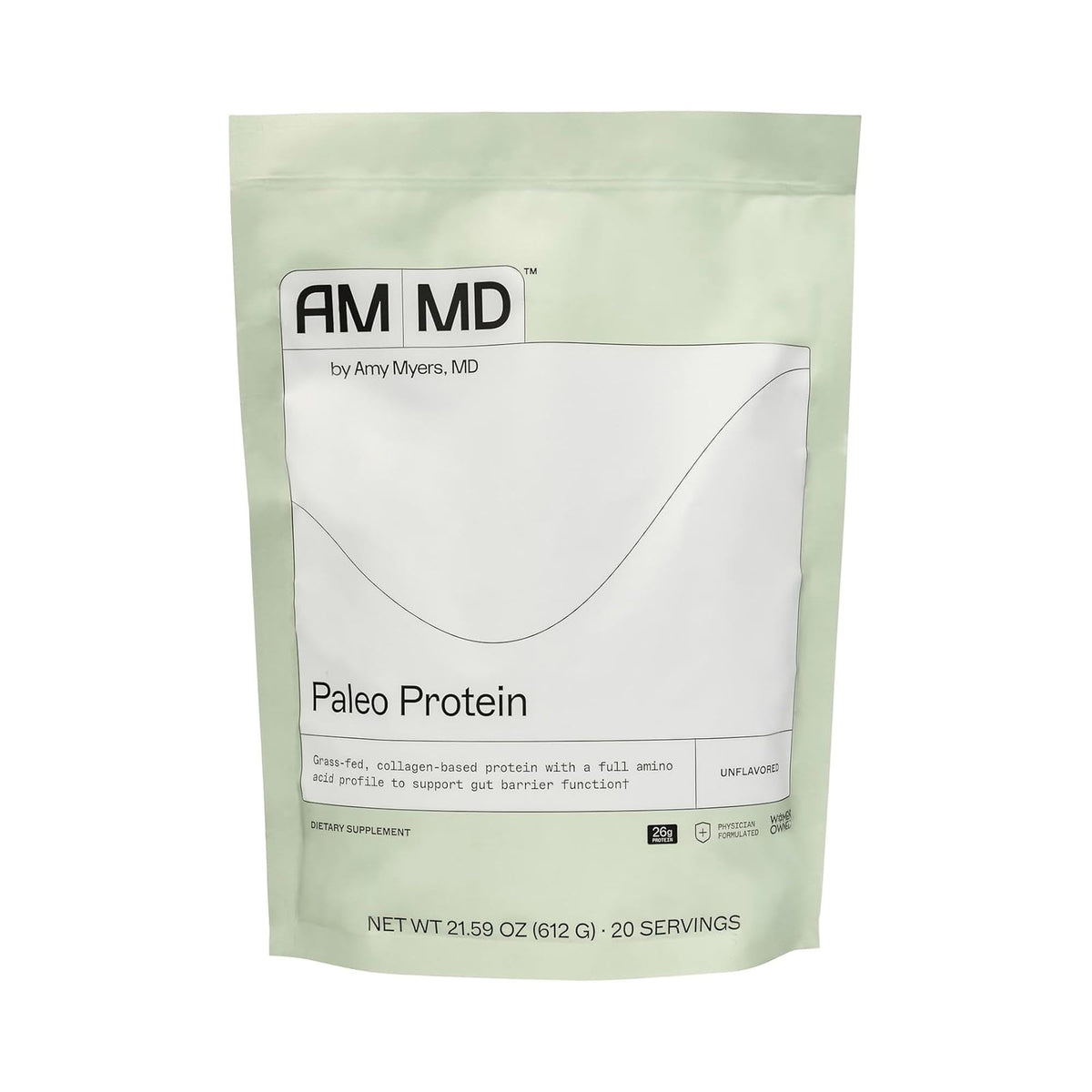Amy Myers MD Protéine Paleo sans goût dans une bouteille, pratique pour des shakes quotidiens