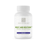 Amy Myers MD Rest and Restore – bouteille sur table de nuit pour le sommeil.