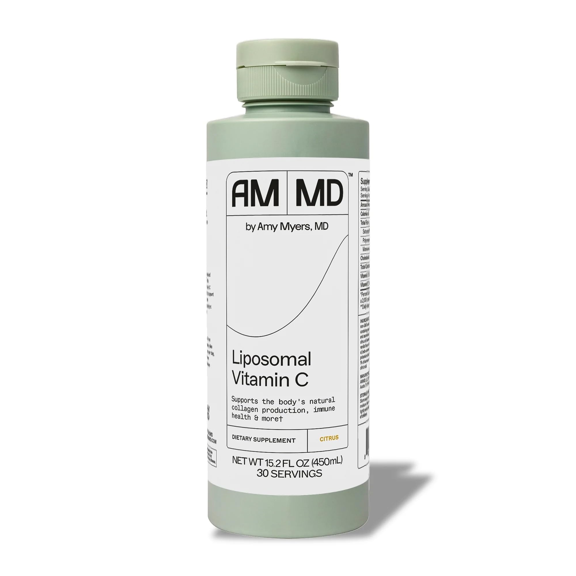 Amy Myers MD Vitamine C liposomale, bouteille prête à l’absorption élevée.