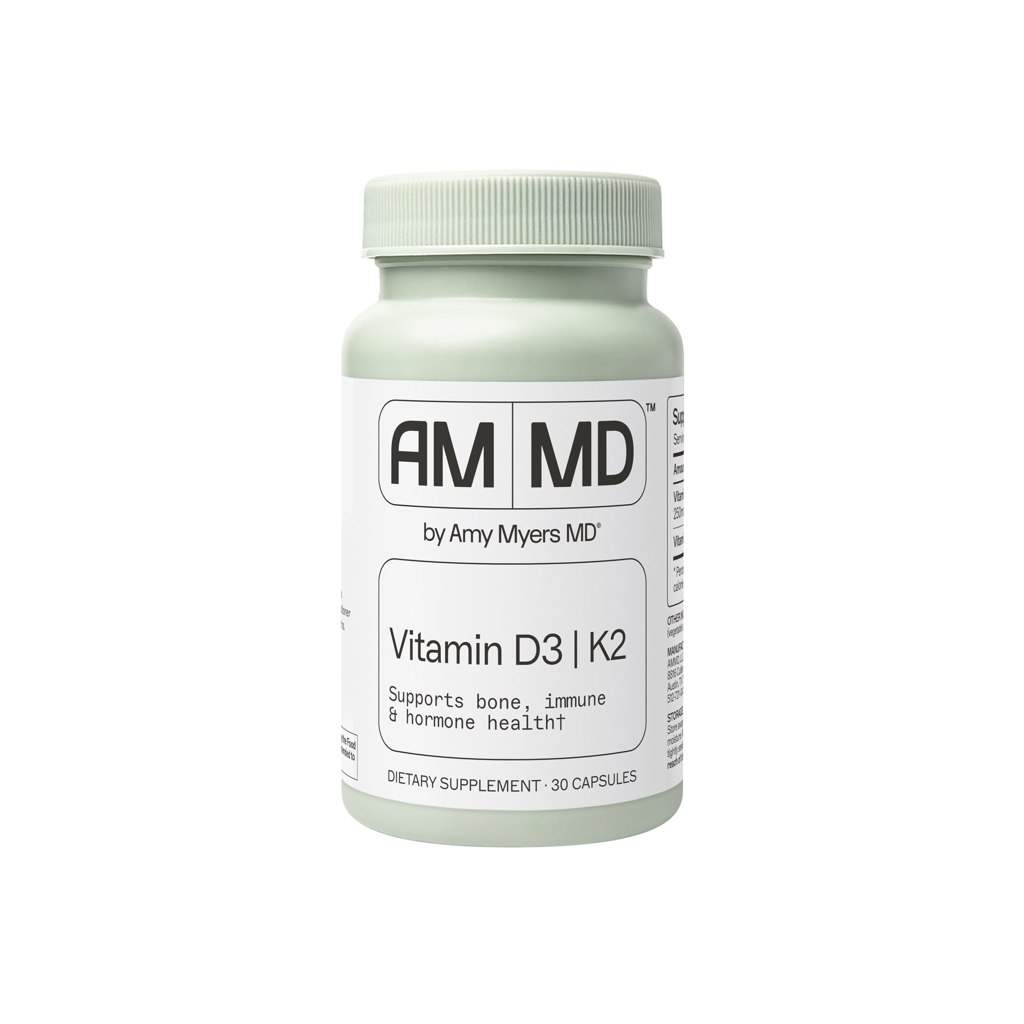 Amy Myers MD Vitamine D3/K2 - boîte prête à l’emploi pour une prise quotidienne