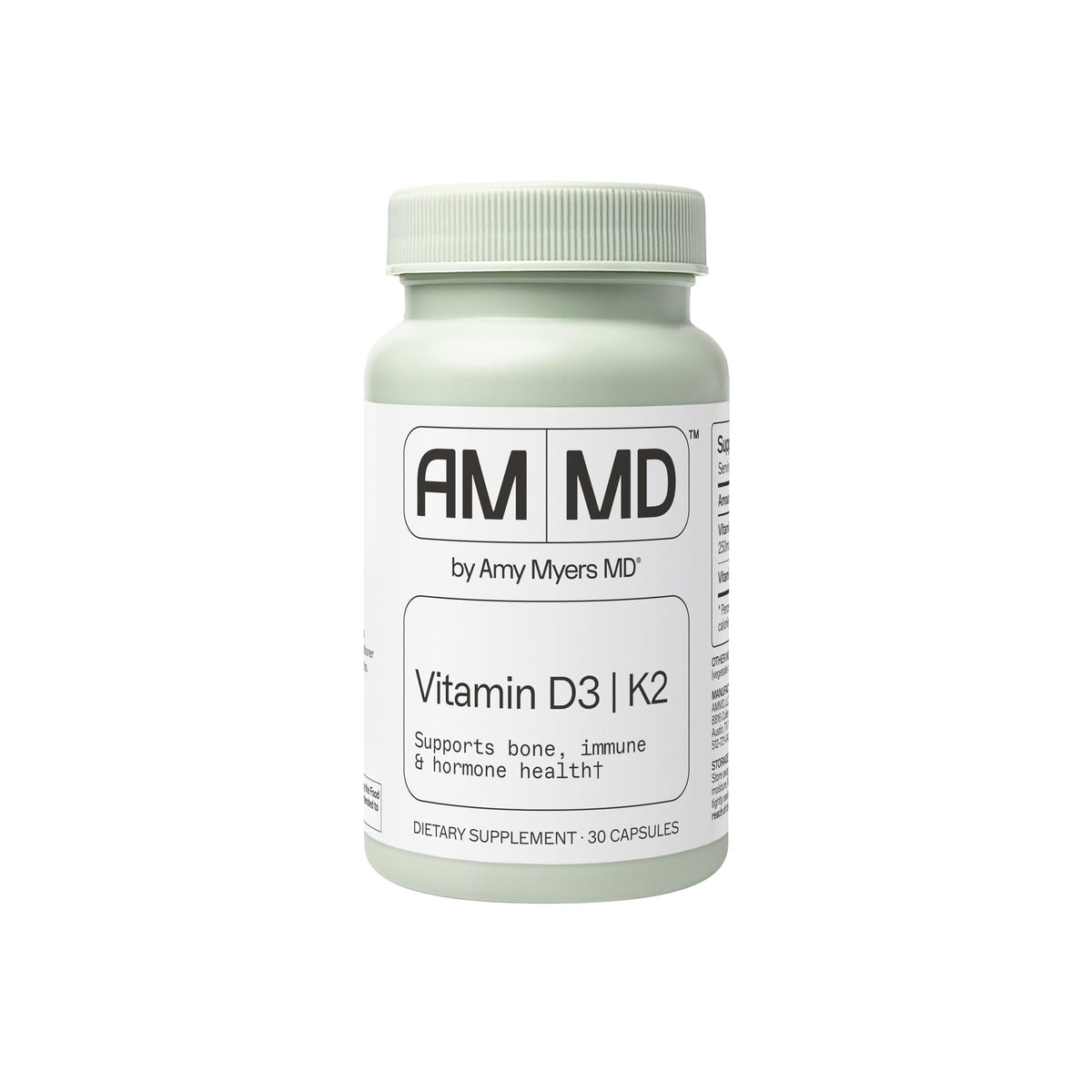 Amy Myers MD Vitamine D3/K2 - boîte prête à l’emploi pour une prise quotidienne