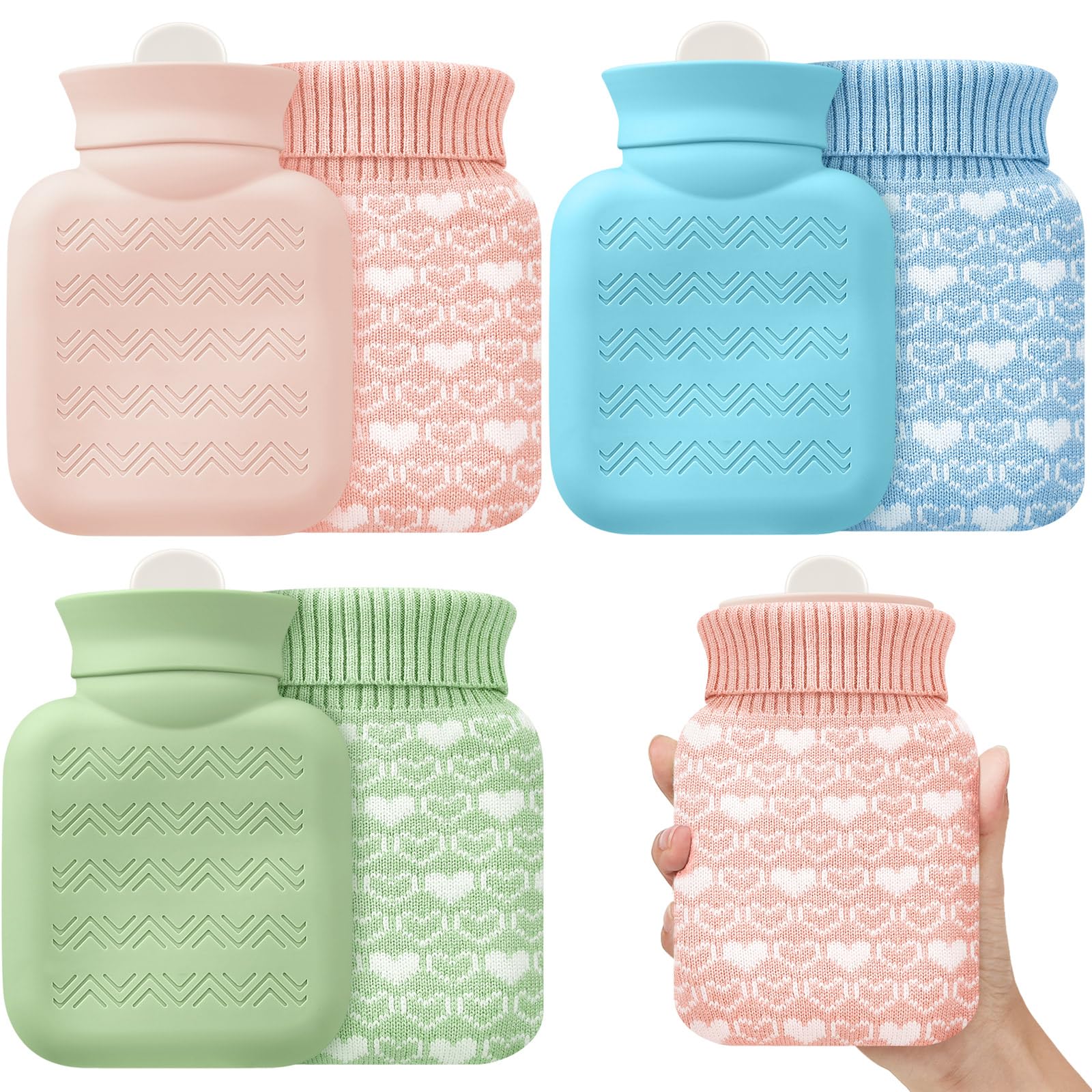 Amylove bouteille mini rose 320 ml, pratique pour réchauffer les mains en voyage
