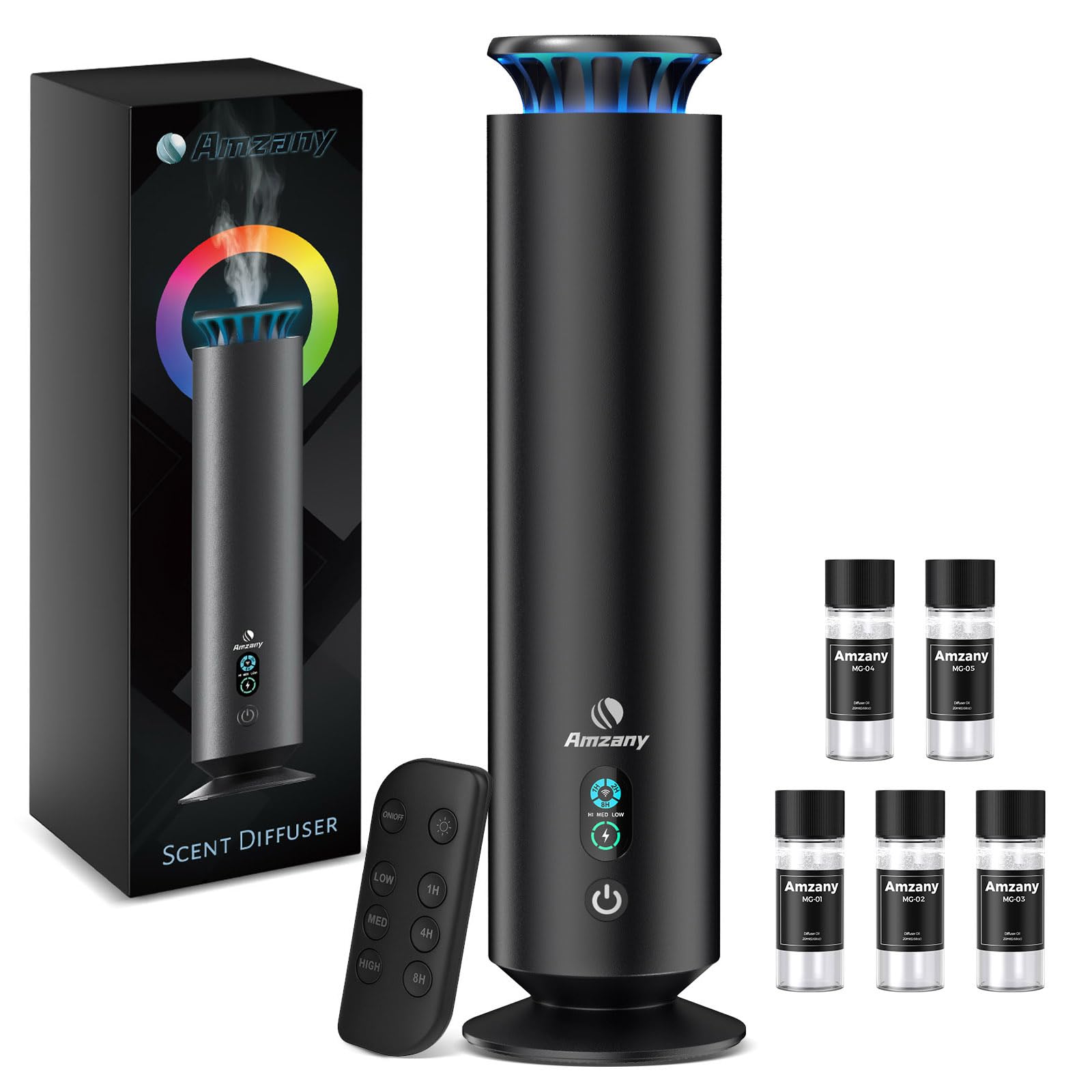 Amzany diffuseur sans eau en aluminium, ambiance durable dans votre salon.