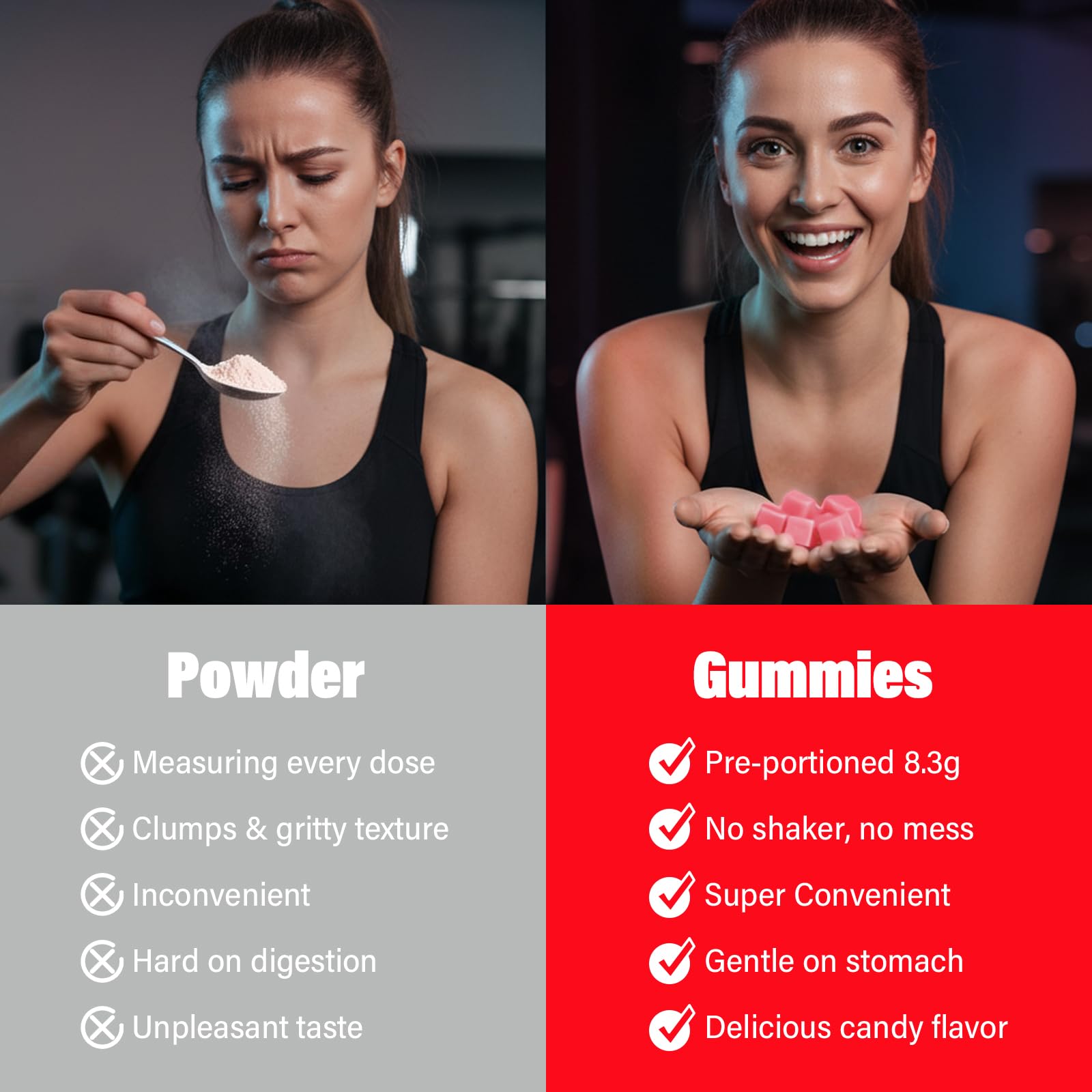 AMZXO EAA Gommes végétariennes, pratique pour l'utilisation quotidienne.