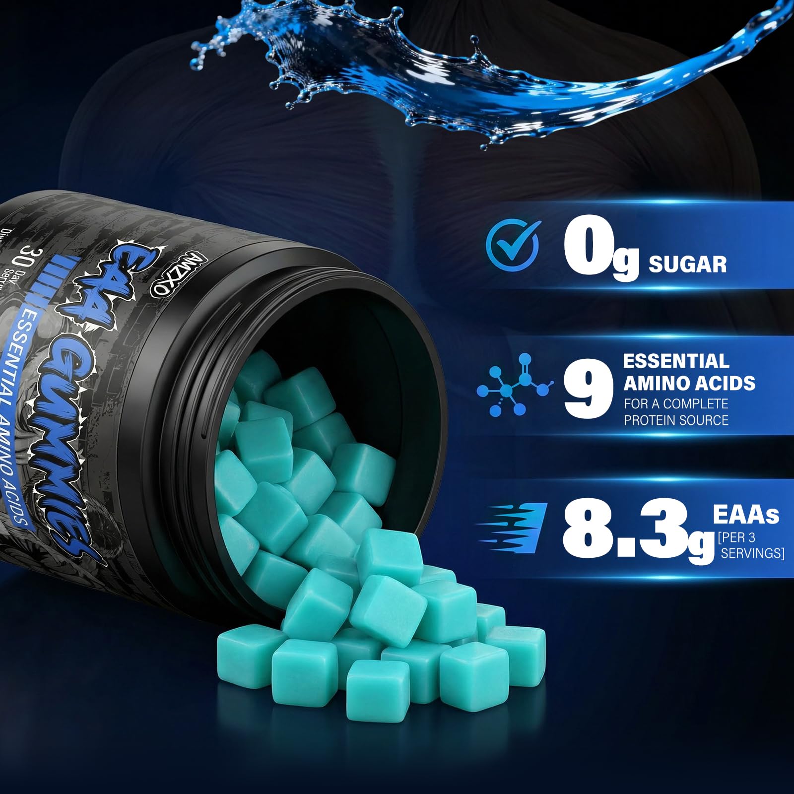 AMZXO EAA Gommes favorisant l'endurance quotidienne