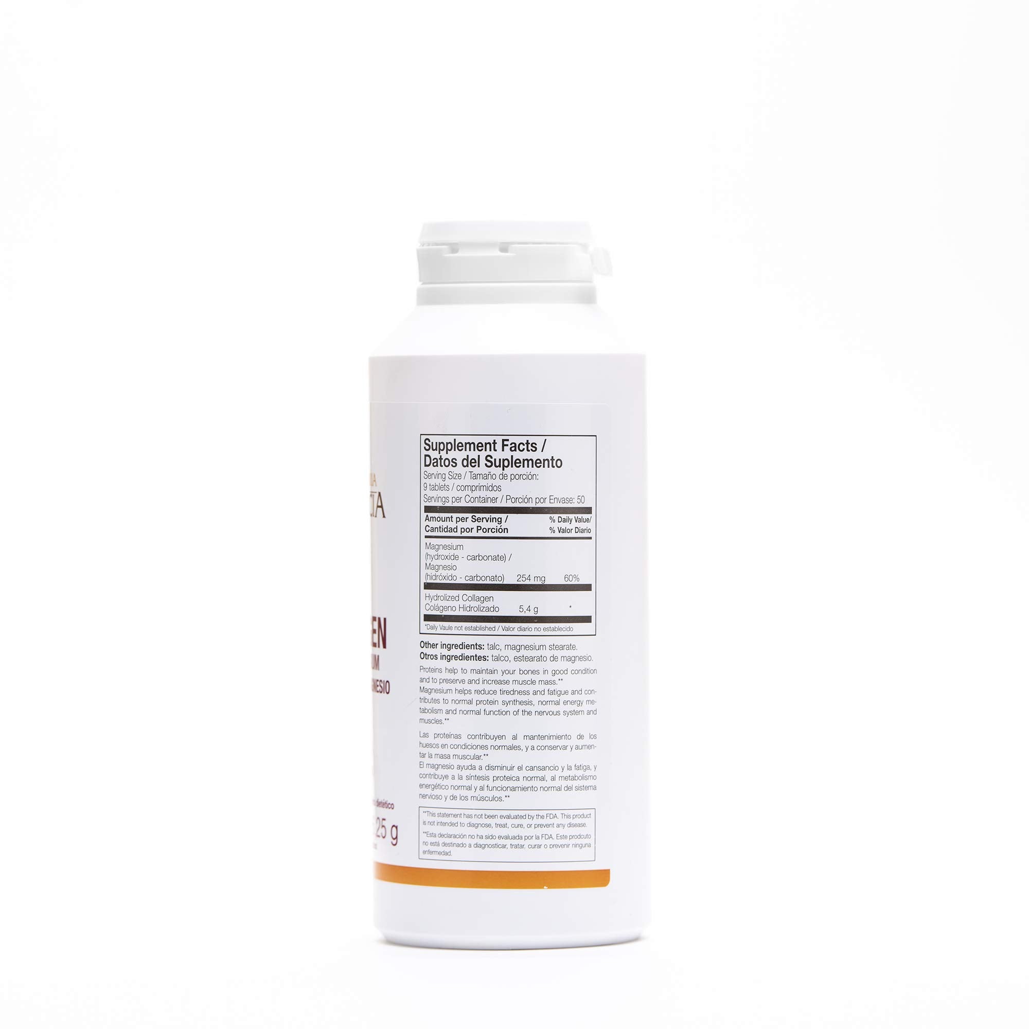 Ana María Lajusticia Collagen Magnesium 2-pack – détails des tablettes, support potentiel des tissus.