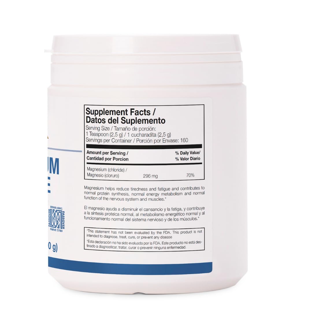 Magnésium Chlorure Ana María Lajusticia, poudre-texture fine facilitant la dilution et usage quotidien.