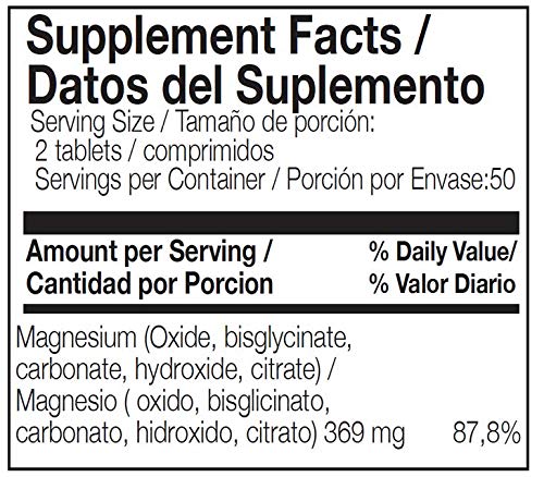 Tablettes vegan Magnesium 5-en-1 d'Ana Maria Lajusticia, soutien des muscles.