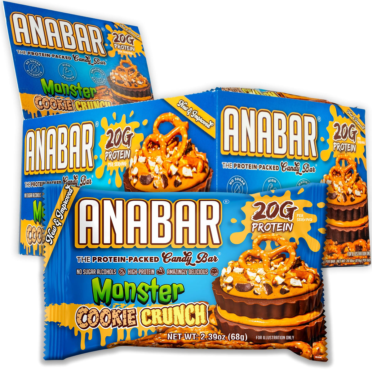 Anabar barre-protéine chocolat coque : goût riche et énergie rapide.