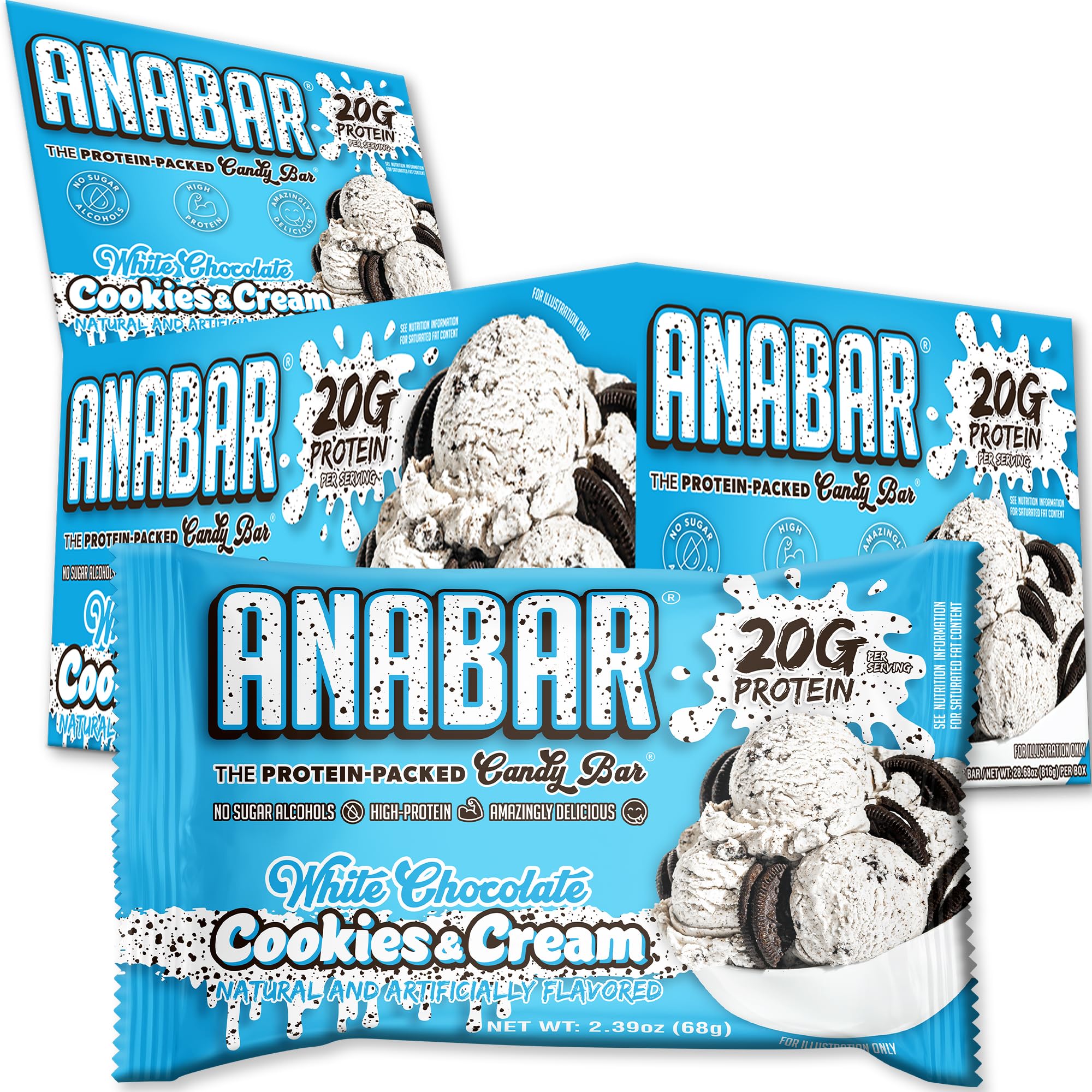 Barre Anabar emballage, pack de 12, apport protéiné pratique